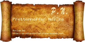 Prettenhoffer Nóra névjegykártya